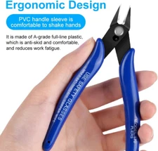 1 Pack 170 Flush Wire Cutter Blue Diagonal Cutting Pliers Side Cutter Nippers US