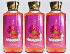 3 Bath  Body Works SWEET PETAL POUND CAKE Body Wash Shower Gel 10 oz