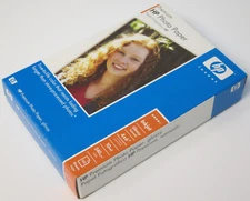 HP Premium Photo Paper 100 Sheets Glossy Inkjet 4" x 6" 10mil 64lb UNOPENED Box