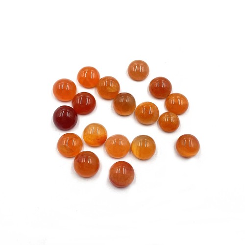 Lot De Cabochons Cornaline Naturelle - Ovale 10x8mm, Pierre Orange Translucide, Inde
