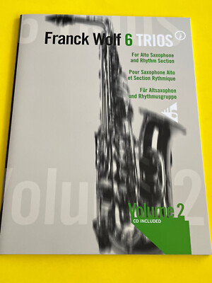 6 Trios, Franck Wolf, Alto Saxophone Trio with Rhythm Section, Book/CD Set