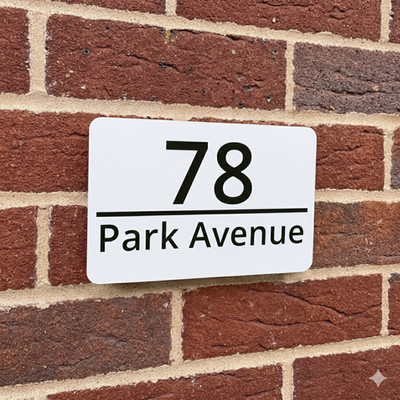 Individuelle Hausnummer Plakette personalisiert Name & Nummer Hausschild Straßenname