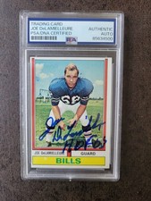 1974 Topps ROOKIE Joe DeLamielleure #183 - PSA/DNA Autograph - Buffalo Bills