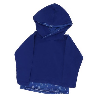 Babauba, Kapuzenpullover, Größe: 98, Blau/Weiß, Baumwolle/Elasthan #BCx