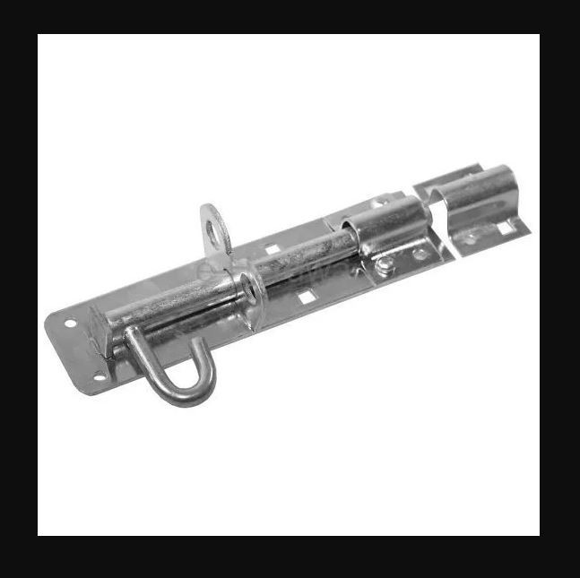 Brenton Padbolt Padlock Bolt 250mm Medium + Fixings Gate Shed Zinc Plated CEN112