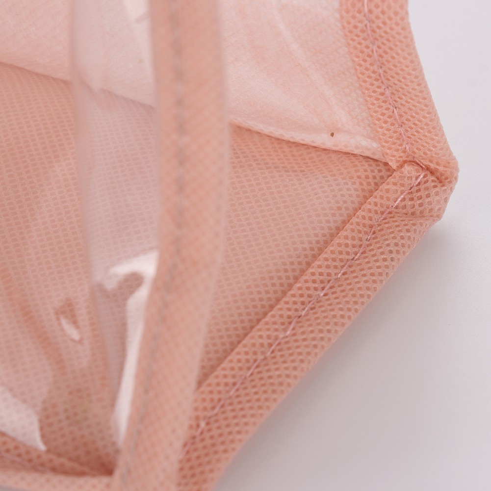 Handbag Dust Cover Bag With Zipper Handle Breathable Clear PVC Hanging Purse Sto