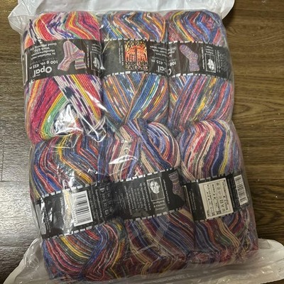 Opal yarn, 6-ball set, Opal sock yarn, brand new, unused, 4 types.