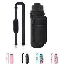 32 oz Water Bottle Carrier Bag, 32/40 oz Crossbody Water Bottle Holder with S...
