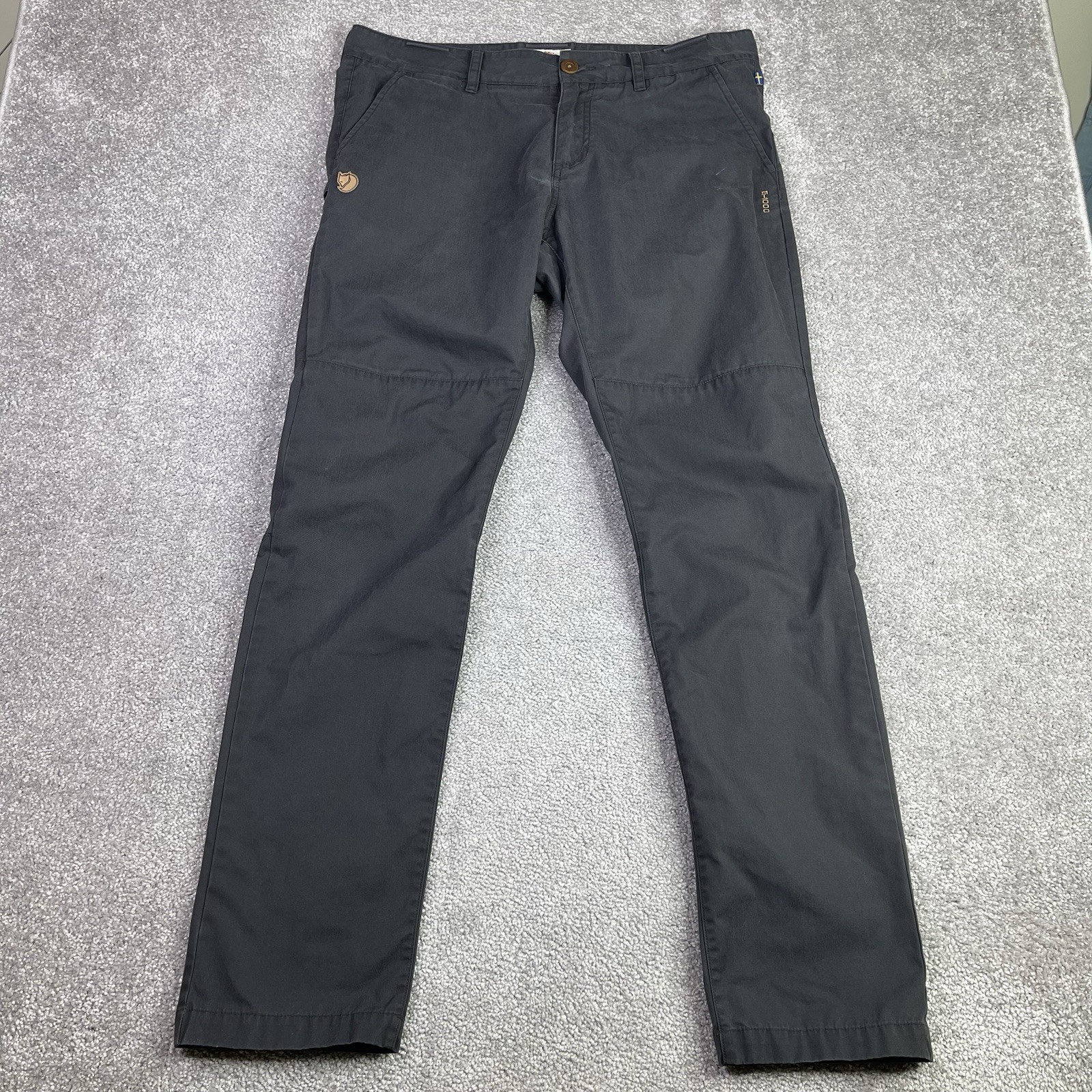 Fjallraven Sormland Pants Men’s 36X32 Gray Tapered Mid-Rise Chino Hunting G-1000