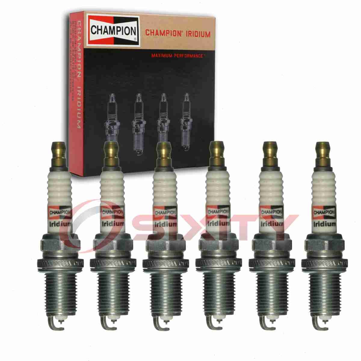 6 pc Champion Iridium 9805 Spark Plugs for KC8WYPB4 IFR6D10 5344 Ignition vd