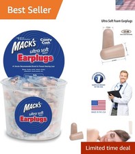 Ultra Soft Foam Earplugs - 100 Pairs, 33dB Noise Reduction for Peaceful Sleep