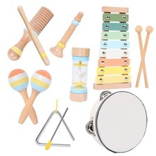 Wooden Montessori Musical Instruments Set for Toddlers 1-3, Preschool