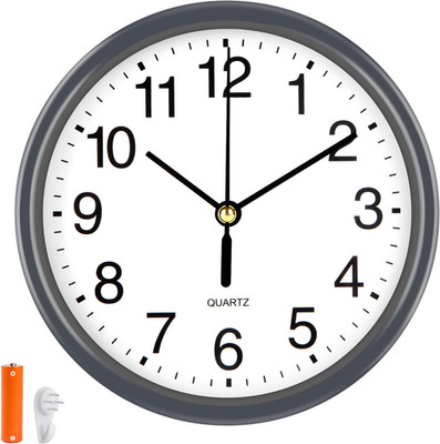 Silent Wall Clock Non Ticking, 6 Inch Wall Clocks Battery Operated, Small Ana...