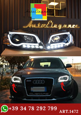 🔥ART.1472 FARI ANTERIORI PER AUDI A3 8P 05-08 LOOK NERI LED DESIGN SPORTIVO🔥