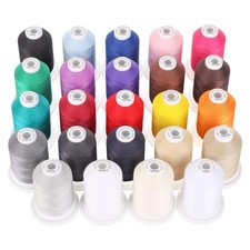 MultiPurpose 100 Mercerized Cotton Threads 24 Basic Colors
