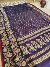 Women Pure Katan Silk Designer Benarasi Saree Handloom Festive Wedding Party