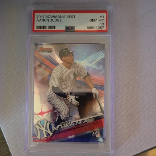 2017 Bowman's Best Aaron Judge #1 Rookie PSA 10 New York Yankees Baseball Card