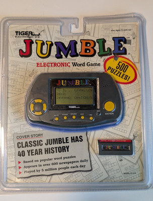 Vintage 1998 Tiger Electronics Jumble Electronic Word Game 500 Puzzles NOS 