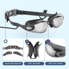 2x Adjustable HD Anti-Fog Swimming Goggles for Adults Choose Your Colors