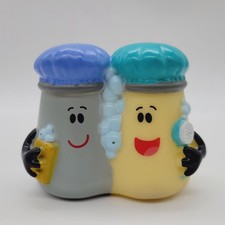Vintage Blues Clues Vinyl Salt Pepper Shakers Viacom Soft Plastic Toy READ