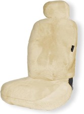 Zonetech Sheepskin Seat Covers Fuzzy Car Seat Covers Tan Australian Merino Wool