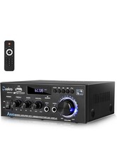 Daakro AK45 Stereo Amplifier Bluetooth USB FM LED Display Remote Control Black