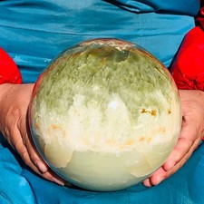 10.67LB Natural Afghan Jade Sphere Polished Crystal Healing Ball Home Reiki