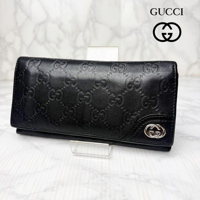 GUCCI Shima Long Wallet Folded Wallet Interlocking G