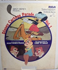 Walt Disney Cartoon Parade Vol. 1 RCA Selectavision VideoDiscs Video Disc CED