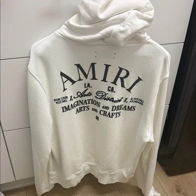 AMIRI Off-White Hoodie with Logo | eBay