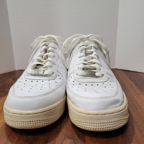 Nike Air Force 1 Low All White Leather 315122-111 2012 Men's Size 9.5 - Picture 8 of 15