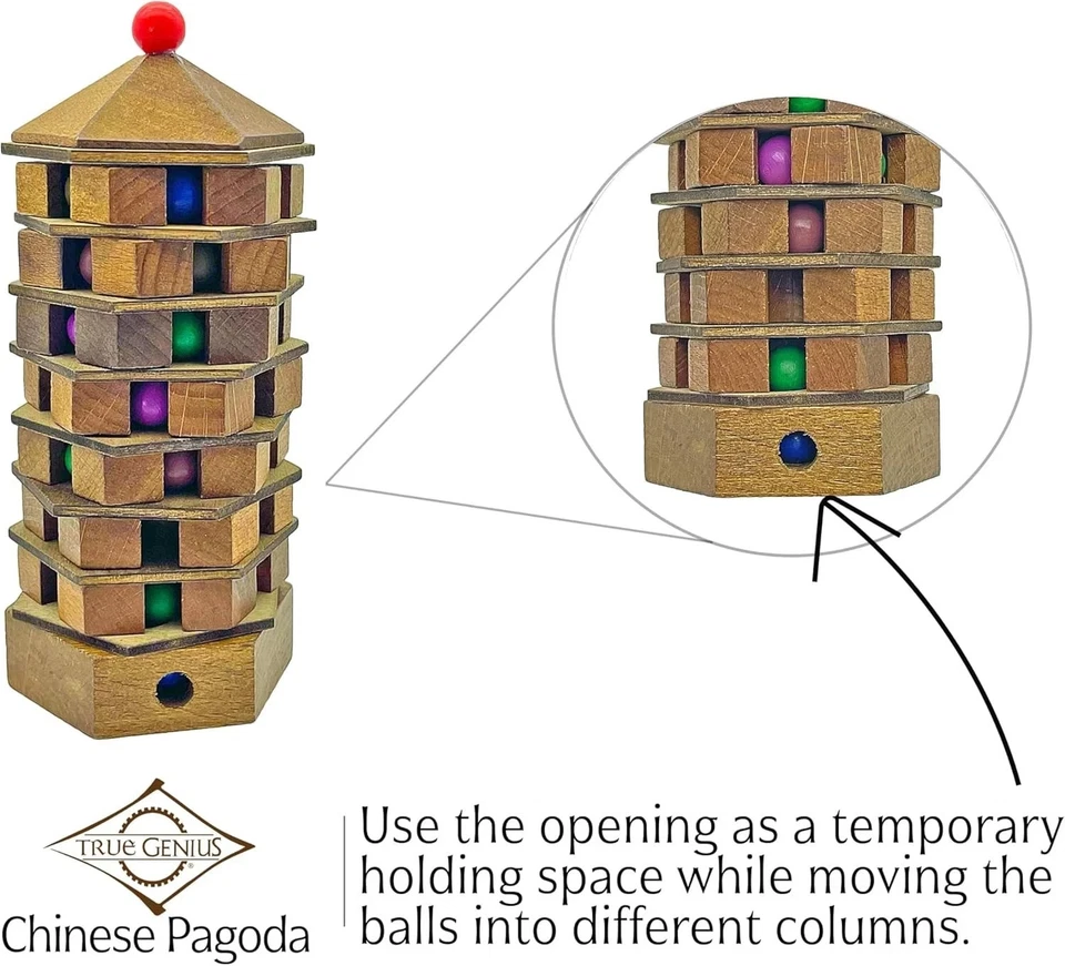 Chinese Pagoda - Fun Brain Teaser Puzzle Gift - Image 4 of 4