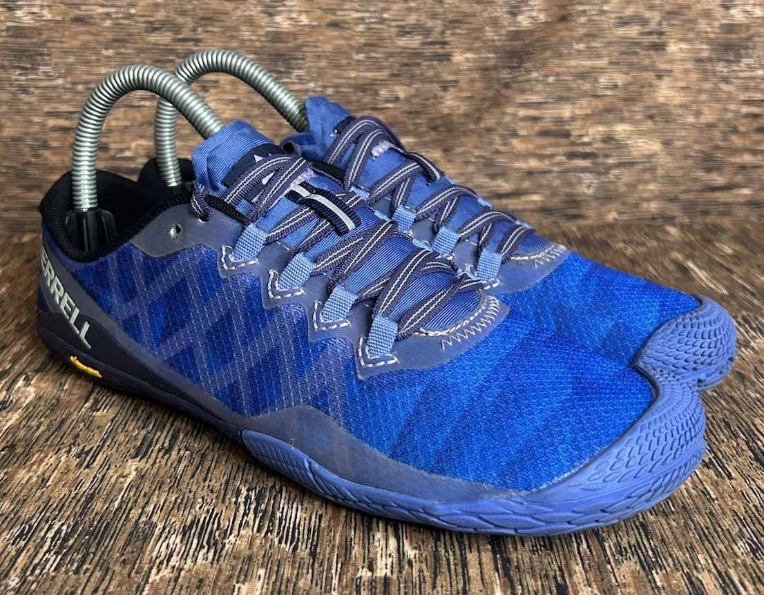 Merrell Vapor Glove 3 Barefoot Minimalist Trail Running Shoes Blue Women’s 7.5
