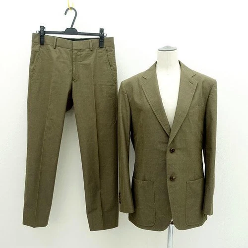 HERMÈS HERMES SetUp Giacca Cachi Oliva Tuta Uomo Autentica Rara Marca Usata