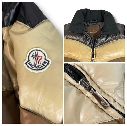MONCLER CHINE Down Jacket Black Beige Brown Tag 2 M Men's Japan image 8