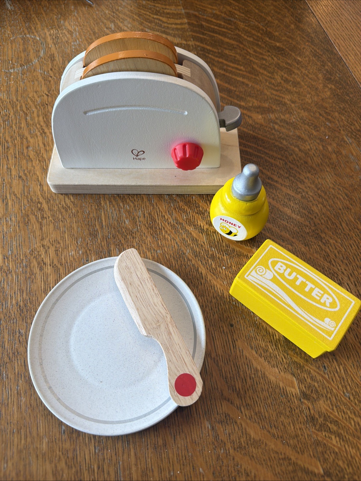 Kids Breakfast Toy With Wooden Bread And Accessories