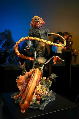 Neufassung SS Studio Ghost Rider Marvel 1/6 GK Resin Modell Statue Comic Lichteffekt
