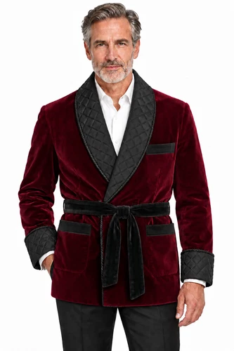 Mens Smoking Jacket Velvet  - product listing photo