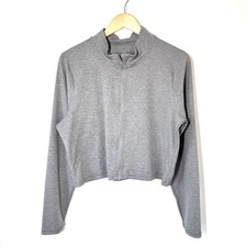 Aritzia TnA Action Golden Butter Limit Gray Full Zip Cropped Jacket Womens 2XL