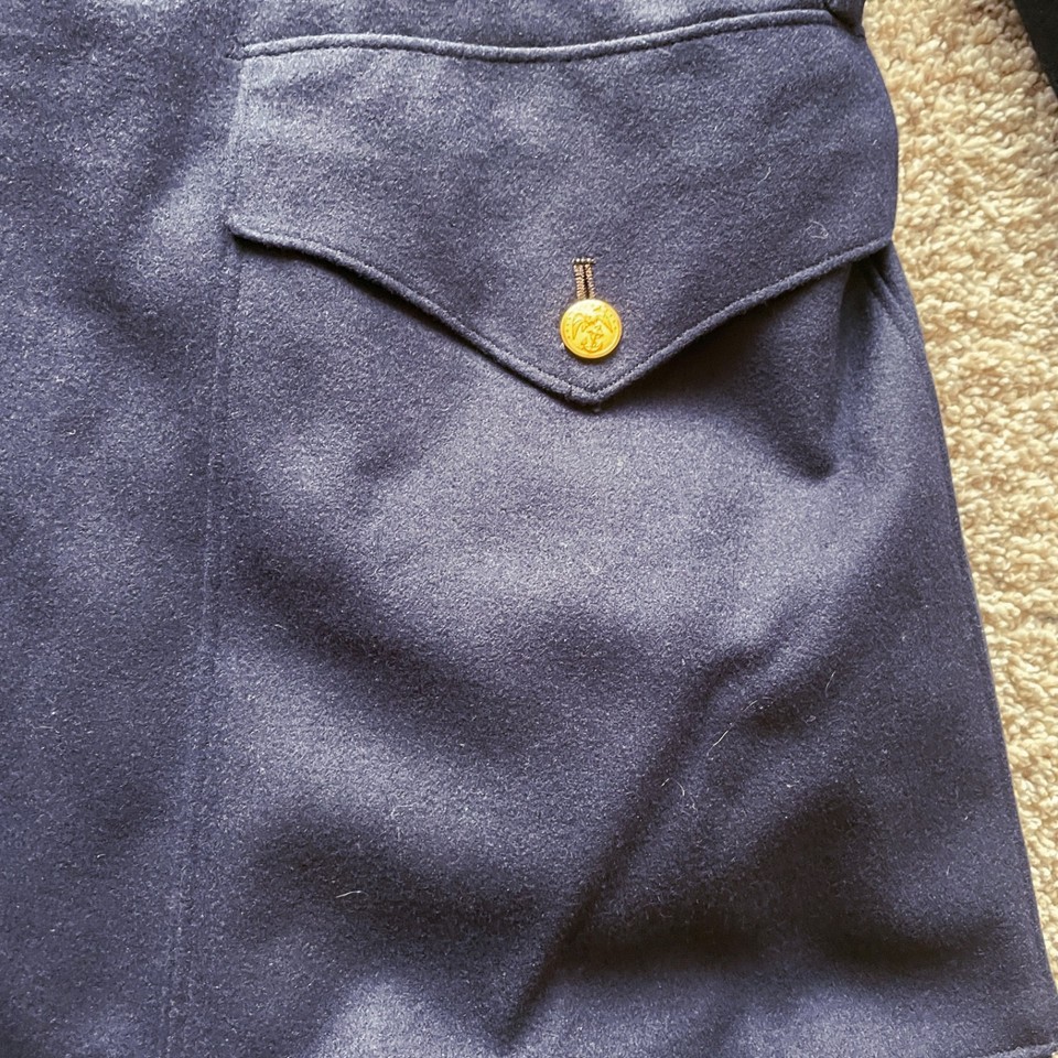 Vintage Military Coat USMC Marine Corps Dress Blue Uniform Jacket | eBay
