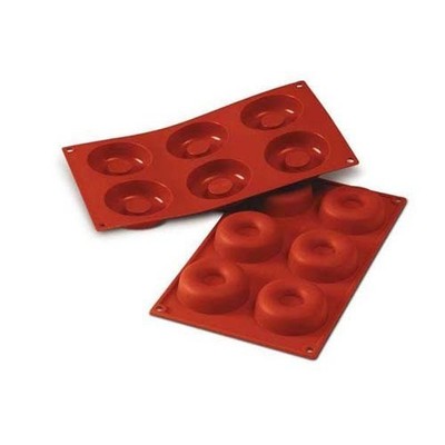 SILIKOMART SAVARIN FORM 6 Hohlräume 7cm Classic Terrakotta Silikon 20.012.00.00