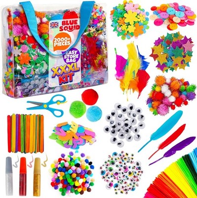 Arts and Crafts Set 2000+ pcs, Engaging Projects for Ages 4-9
