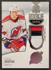 2022-23 UD THE CUP #131 NIKITA OKHOTIUK ROOKIE PATCH AUTO /249 NEW JERSEY DEVILS