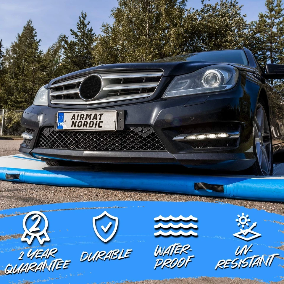 Air Mat Tumble Track - 20 ft como nuevo, bomba de aire eléctrica, 3'3" de ancho x 4" de grosor, Gy... Foto 4 de 4