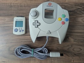 SEGA Dreamcast Console HKT-3020 - White + Controller + Memory Card TESTED CLEAN