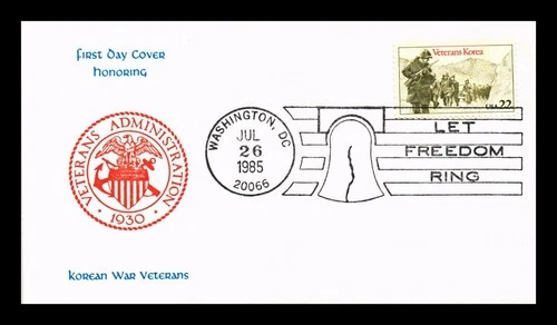 US COVER KOREAN WAR VETERANS FIRST DAY ISSUE ALEXANDER HANDCRAFTED