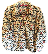 Eddie Bauer Womens Plus XXL Pullover Fleece Fuzzy Sweater Quarter Zip Jacket Top