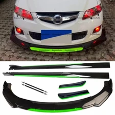 Front Bumper Lip Side Skirt Rear Bumper Lip Strut Rods Black Green For Mazda 