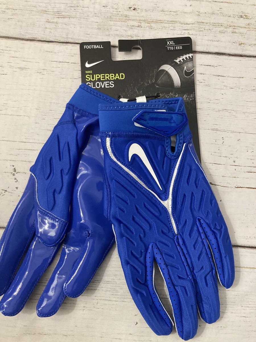 Nike Superbad 6.0 Football Gloves 'Royal Blue' Mens Sz 2XL Nike Superbad 6.0 Football Gloves 'Royal Blue' Mens Sz 2XL
