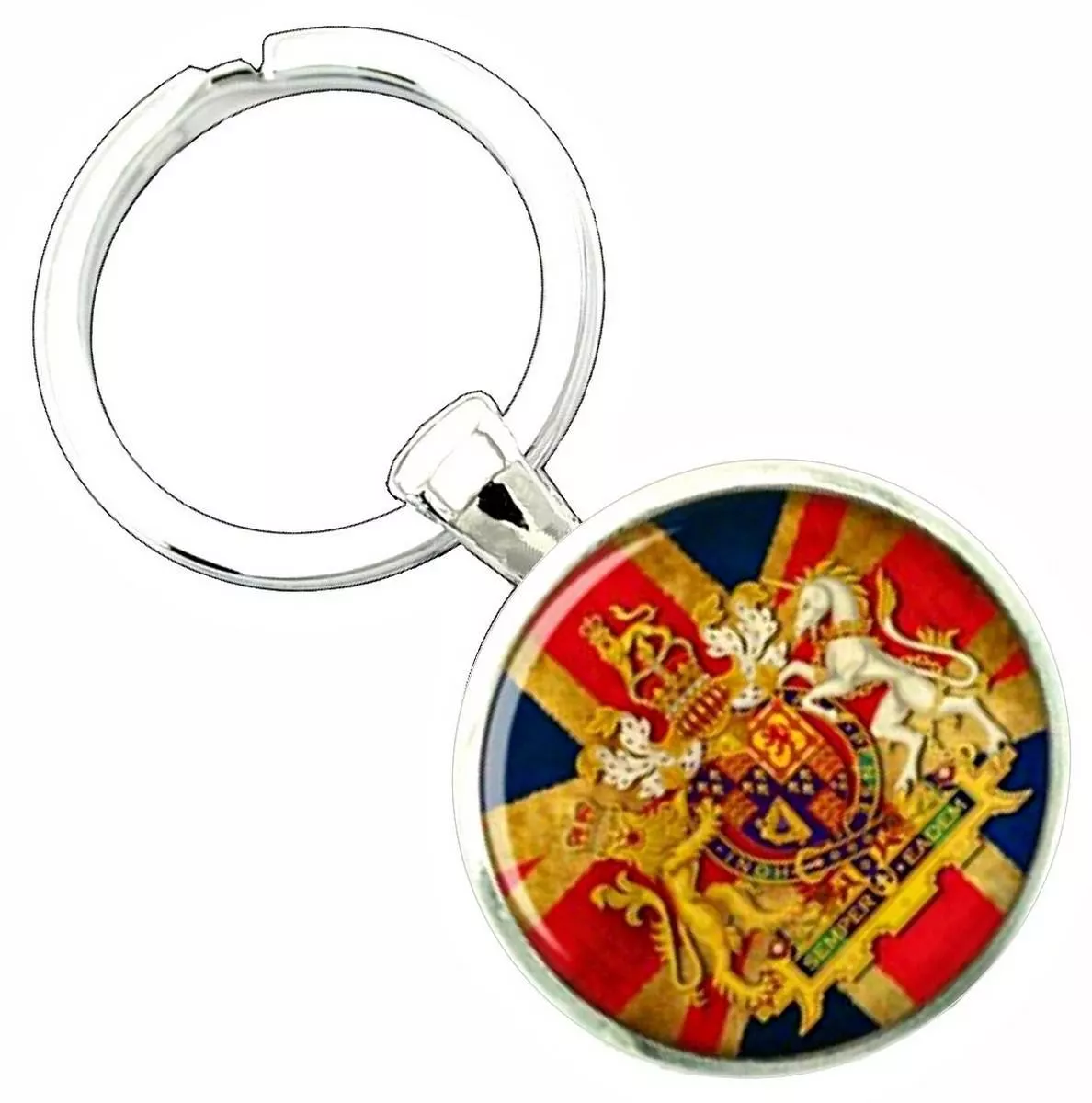 Bassin and Brown Mens Vintage British Union Jack Flag Key Ring - Red/White/Blue